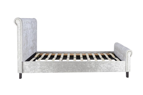 Sienna Fabric Bed Crush Velvet Steel